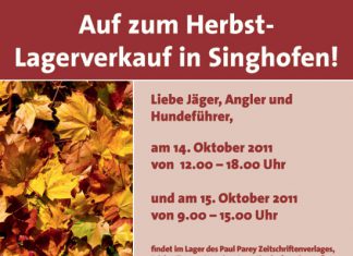 Herbst-Lagerverkauf 2011