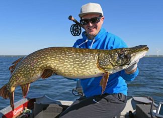 Geheimtipp bei Hitze: große Streamer Steffen Schulz schwört beim Hechtangeln im Hochsommer auf die Fliegenrute - mit Erfolg!