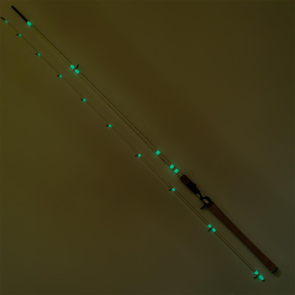 Leuchtet im Dunkeln: Mit dieser Rute weiß man immer, in welcher Bahn der Wobbler gerade läuft.