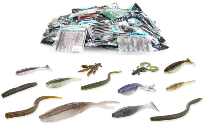 Yamamoto-Sammelbild Yamamoto gilt unter Profis weltweit als Top-Ködermarke im Bereich Softbaits. Zum Portfolio gehören vor allem Senkos, Creatures, Grubs, Worms und Swimbaits. Foto: Camo-Tackle